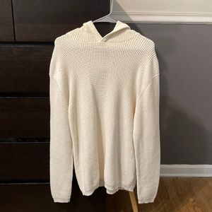 Antique White Fash Sweater with Hood